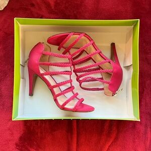 Elegant Fuchsia Strappy Heels